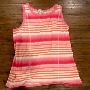 Pink and Orange striped Splendid Girls tank top